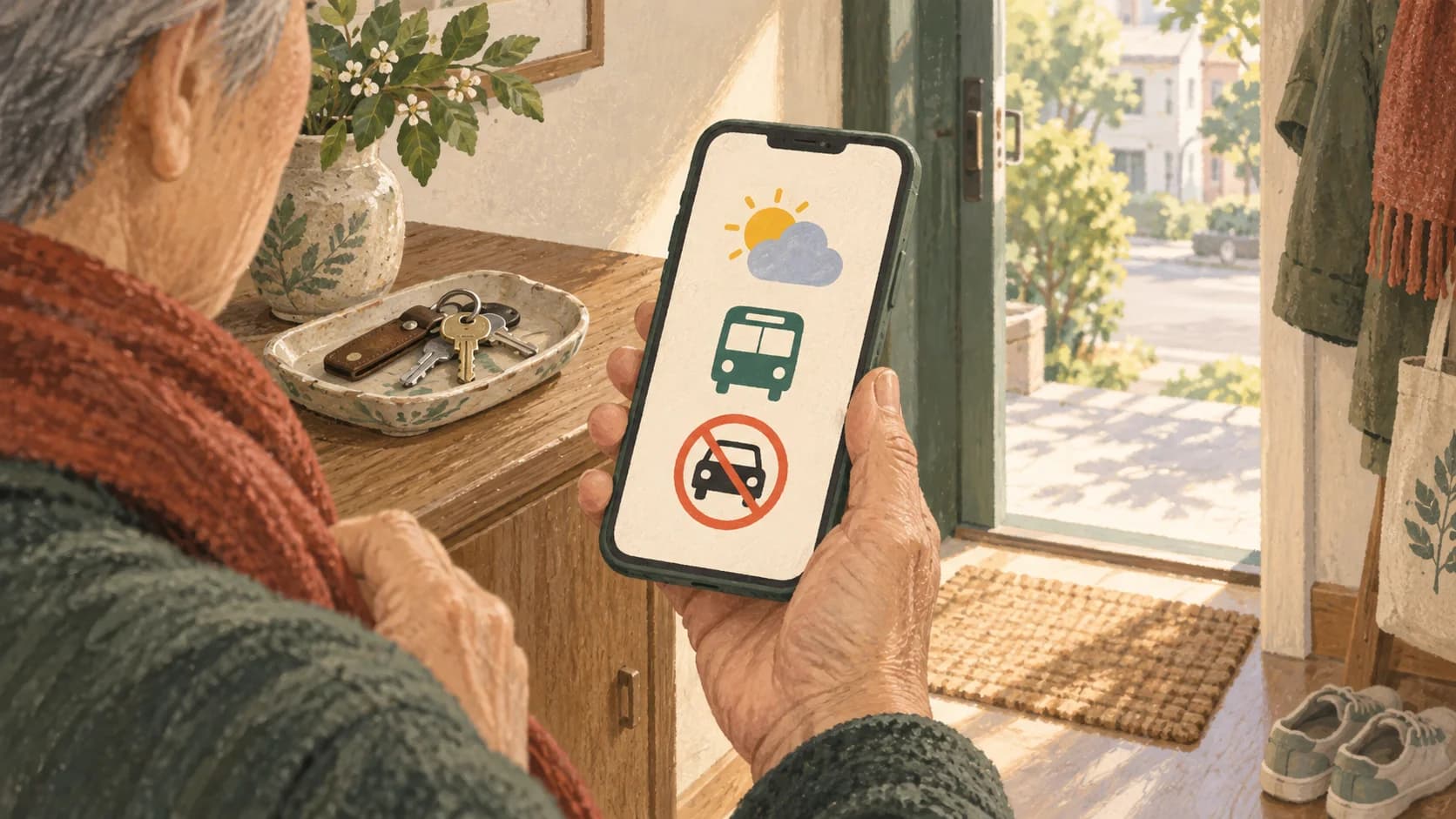 给伴侣做的小 App，只查天气、公交和限行 封面图