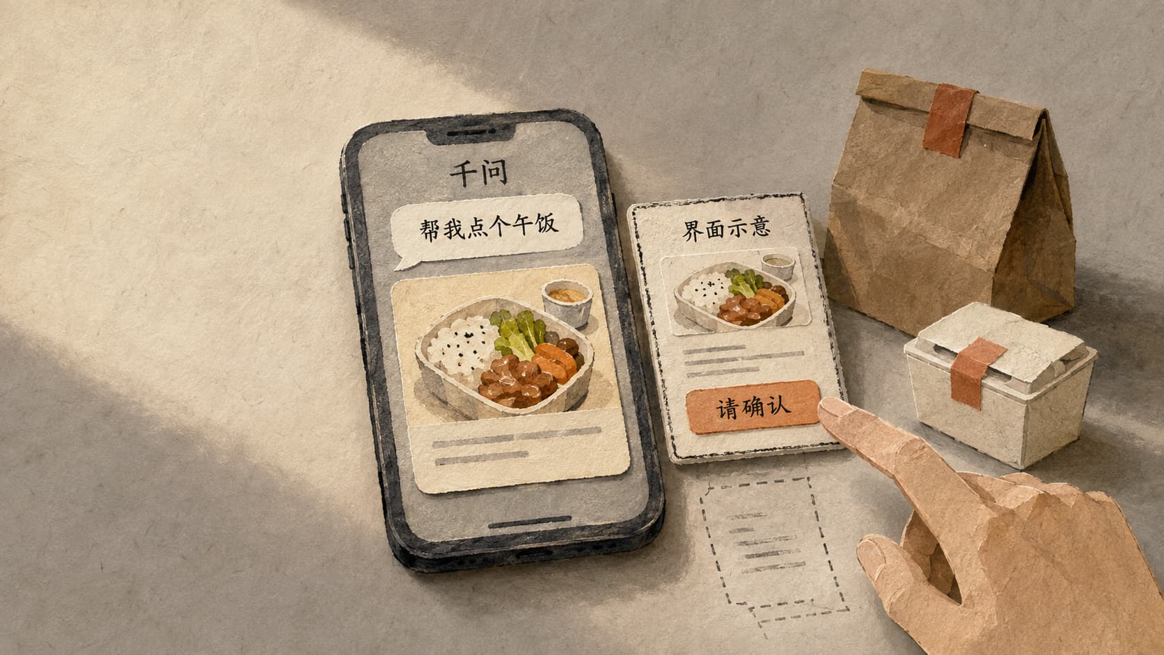 用千问点了一次外卖，顺利，然后呢 封面图