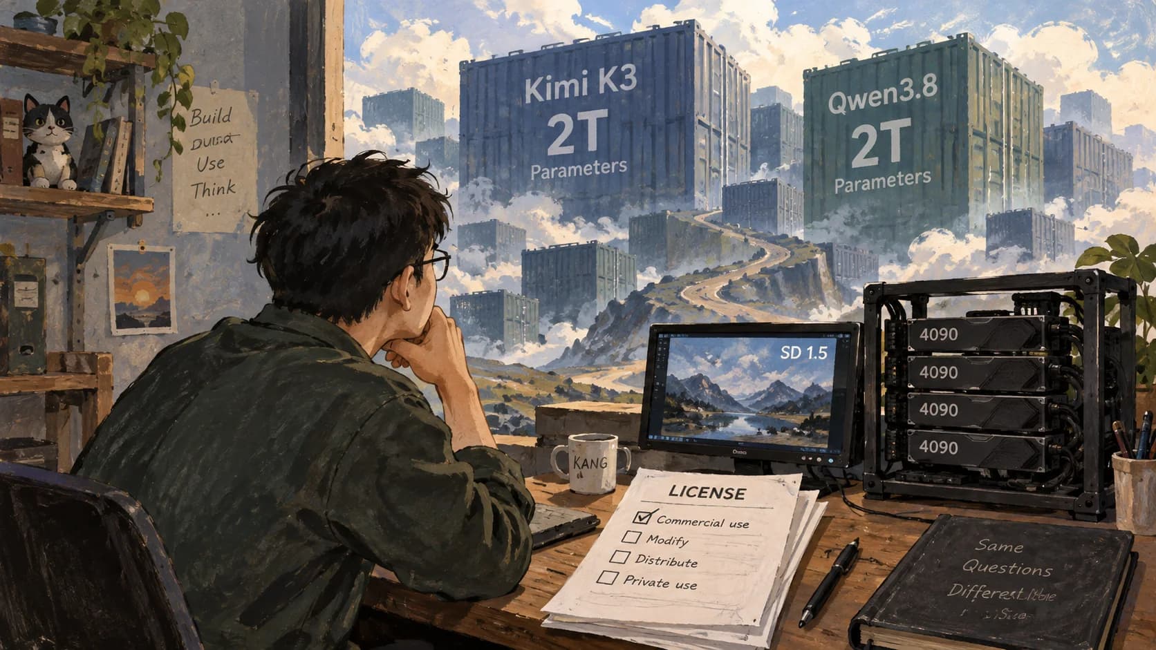 Kimi K3 2.8 万亿、Qwen3.8 2.4 万亿，开源对我意味着什么 封面图
