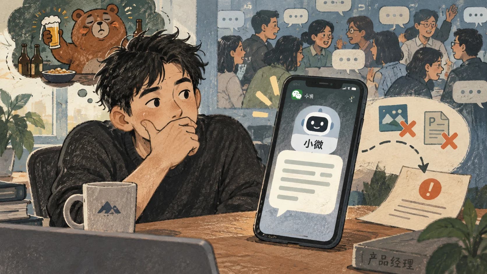 小微帮我总结部门大群，有用，我却先想起了贪杯熊的群 封面图